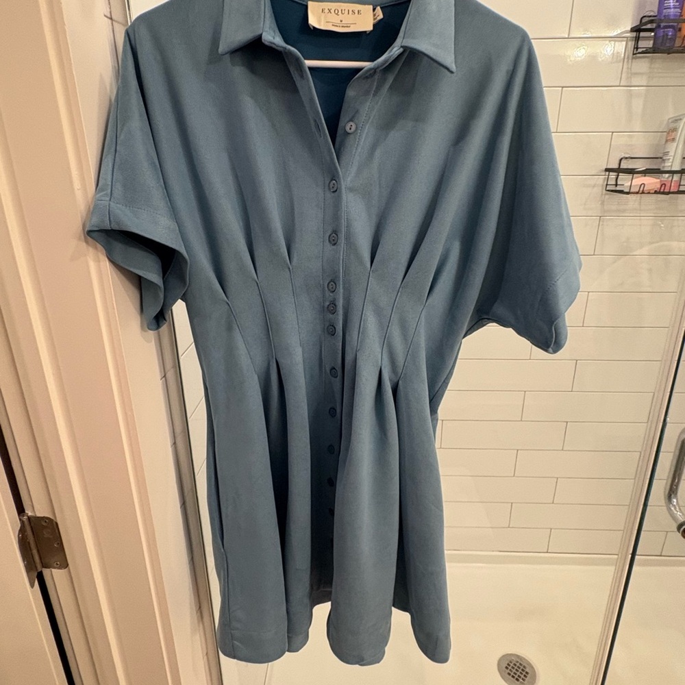 Tobie Mini Shirt Dress by Exquise